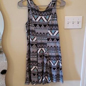 Black and blue dress